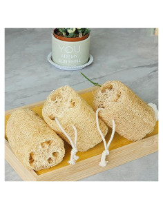 Esponja Exfoliante Natural de Lufa FOGFOX - 3 Unidades Amarillo