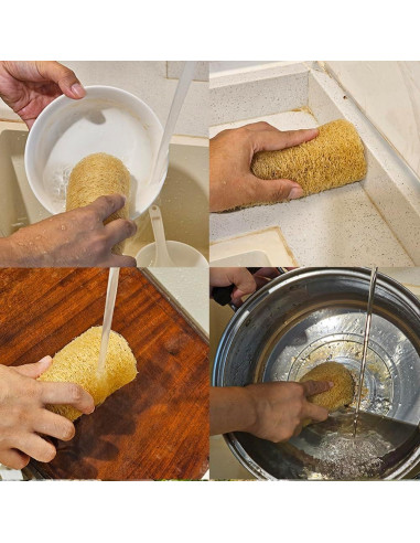 Esponja Exfoliante Natural de Lufa FOGFOX - 3 Unidades Amarillo