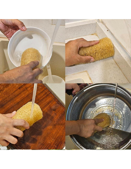 Esponja Exfoliante Natural de Lufa FOGFOX - 3 Unidades Amarillo