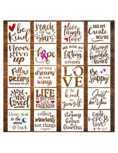 Juego de Plantillas de Palabras Inspiradoras DLY LIFESTYLE 20 Piezas