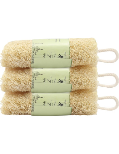Esponja Exfoliante Natural de Lufa FOGFOX - 3 Unidades Amarillo