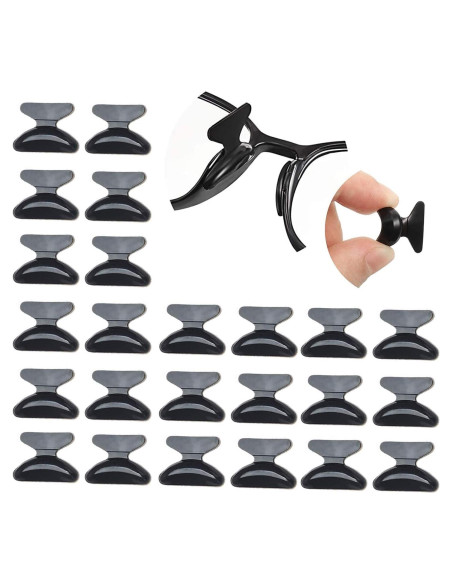 Almohadillas de nariz antideslizantes SAIGO 1.8mm negras - 13 pares
