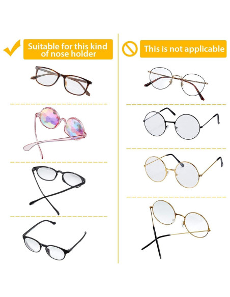 Almohadillas de nariz antideslizantes SAIGO 1.8mm negras - 13 pares