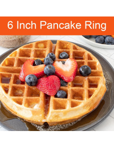 Anillos de Pancake WOWITIS 6" Acero Inoxidable Antiadherente 2