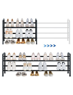 Estante para Zapatos Expandible Housen Solutions 2 Niveles Negro