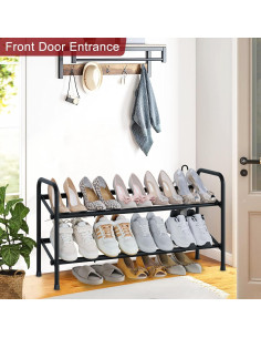 Estante para Zapatos Expandible Housen Solutions 2 Niveles Negro 2