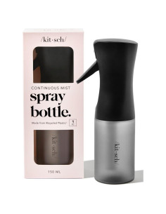 Botella Spray Continuo Kitsch 150ml - Atomizador Negro para Cabello