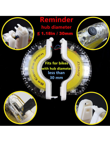 DAWAY A16 Luces LED para Ruedas de Bicicleta Recargables