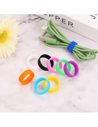 20 Pcs Bandas de Goma de Silicona uxcell 20x7mm Multicolor