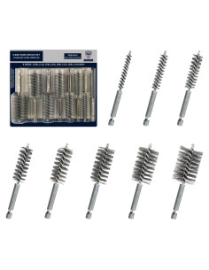 Juego de cepillos de perforación Kwalitistar 8 tamaños acero inoxidable