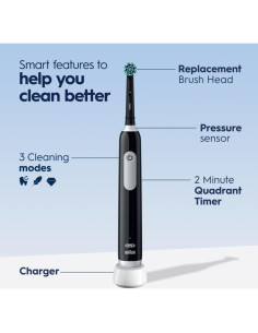 Cepillo de dientes eléctrico Oral-B Pro 1000 recargable negro 2