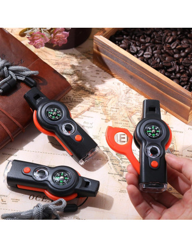 Paquete de 12 Silbatos de Emergencia Arrowbash 7 en 1