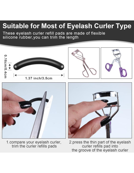 Almohadillas de Reemplazo para Rizador de Pestañas Mudder 80 Pzas