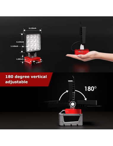 Luz de Trabajo LED Inalámbrica LANKA 90W 10000LM 2 Pcs