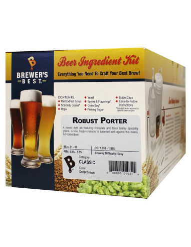Kit de Cerveza Robust Porter Brewer's Best 19L 5.0-5.5% ABV