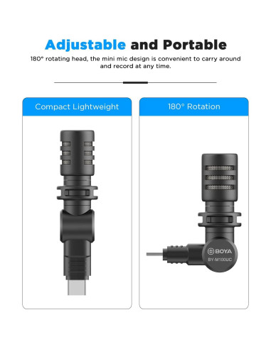 Micrófono BOYA BY-M100UC USB C para Smartphone y Laptop