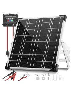 Kit Panel Solar 20W 12V Voltset con Controlador y Soporte