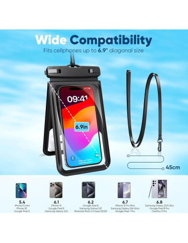 Funda Impermeable MINSLIS BG02 Doble Almacenamiento 6.9"