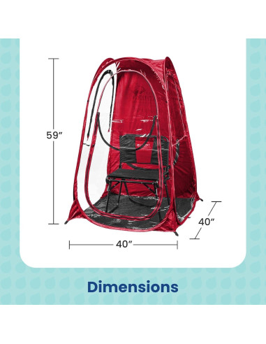 Tienda Pop-Up Under The Weather Rojo para 1 Persona