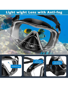 Equipo de Snorkel Zeeporte Dive - Máscara, Aletas y Snorkel 2