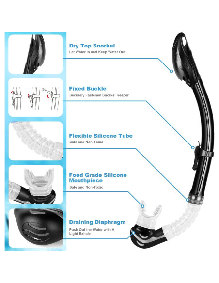 Equipo de Snorkel Zeeporte Dive - Máscara, Aletas y Snorkel