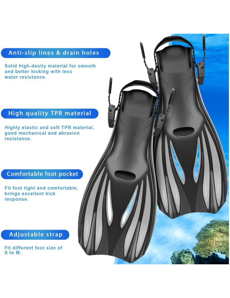 Equipo de Snorkel Zeeporte Dive - Máscara, Aletas y Snorkel