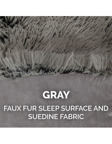 Cama Autocalentable Furhaven para Gatos Grande Gris 90x76cm