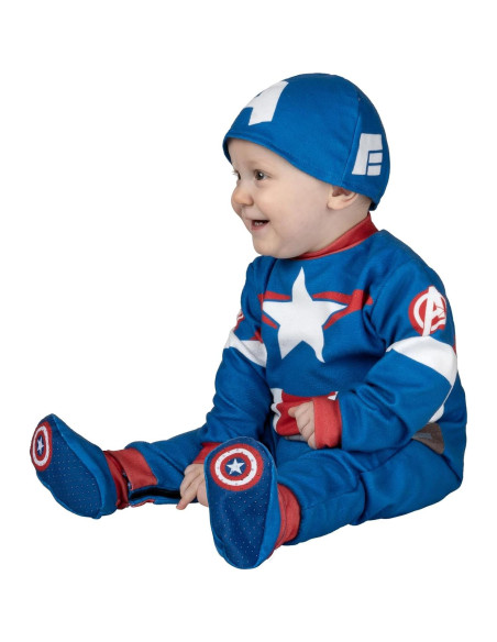 Disfraz Capitán América Marvel Bebé 6-12 Meses Mono Minky