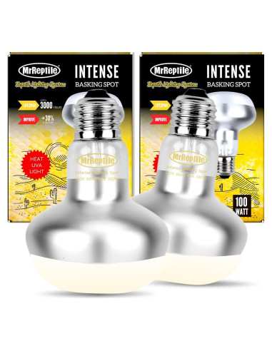Lámpara de Calor para Reptiles MRREPTILE 100W Paquete de 2