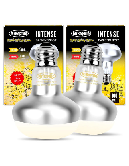 Lámpara de Calor para Reptiles MRREPTILE 100W Paquete de 2