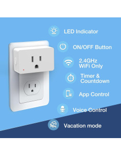 Enchufe Inteligente DAYBETTER Mini 15A WiFi Control Remoto 2