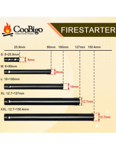 Barra de Ferrocerio CooBigo 127mm Encendedor Camping 2