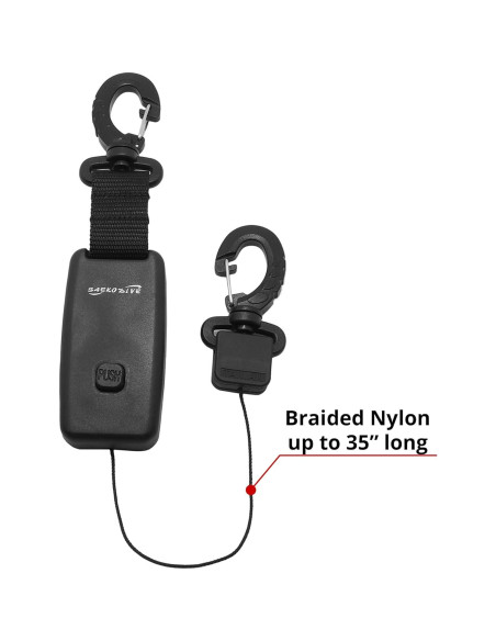 Retractor automático Saekodive AR-03A 90cm con ganchos