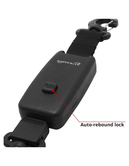 Retractor automático Saekodive AR-03A 90cm con ganchos