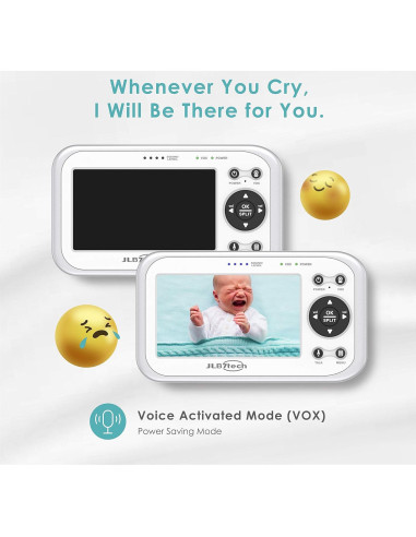 Cámara Adicional Monitor Bebé LBtech JLB953 Pantalla 4.3"