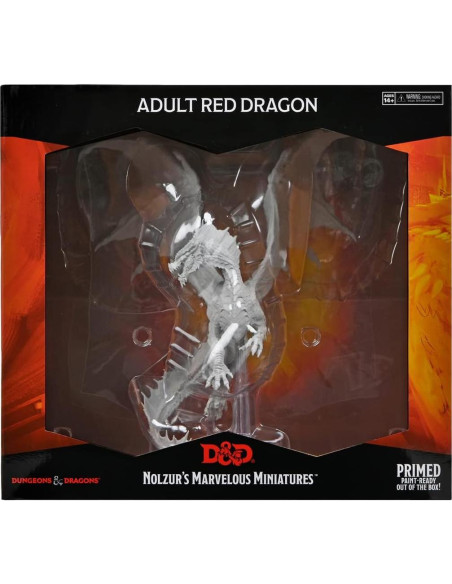 Miniatura D&D Wizkids Dragón Rojo Adulto Sin Pintar