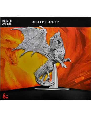 Miniatura D&D Wizkids Dragón Rojo Adulto Sin Pintar