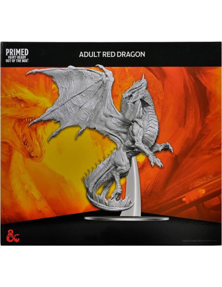 Miniatura D&D Wizkids Dragón Rojo Adulto Sin Pintar
