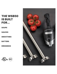 Batidora de Inmersión Waring WSB50 12" 10 Galones 1 HP 2
