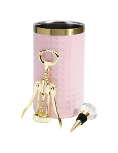 Set Enfriador de Vino Paris Hilton 3 Piezas Rosa
