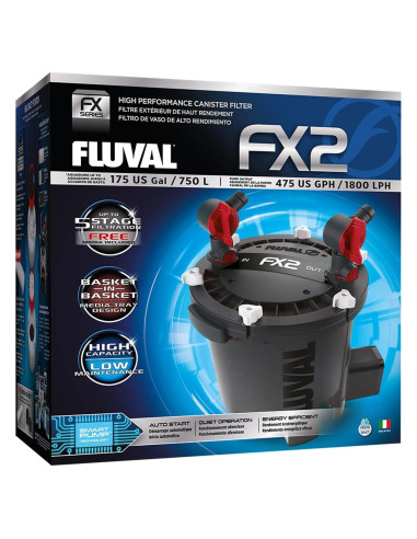 Filtro de Acuario Fluval FX2 1800 L/h 4 Etapas Compacto