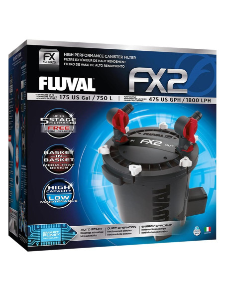 Filtro de Acuario Fluval FX2 1800 L/h 4 Etapas Compacto