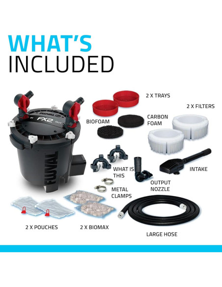 Filtro de Acuario Fluval FX2 1800 L/h 4 Etapas Compacto