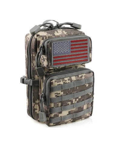 Bolsa Táctica EDC LIVANS Mini 18x12x8cm Gris MC