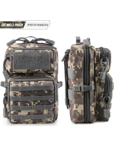 Bolsa Táctica EDC LIVANS Mini 18x12x8cm Gris MC