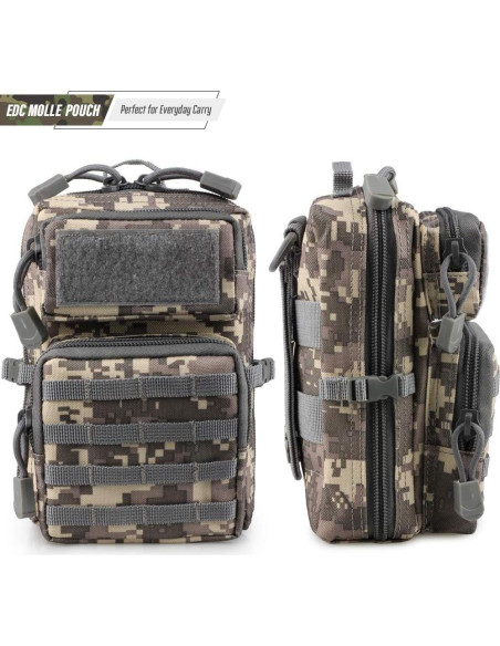 Bolsa Táctica EDC LIVANS Mini 18x12x8cm Gris MC