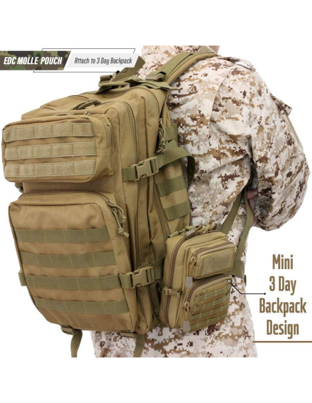 Bolsa Táctica EDC LIVANS Mini 18x12x8cm Gris MC