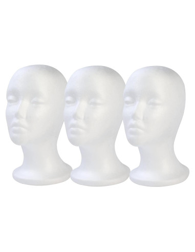 Cabeza de Peluca BALABALA 3 Pcs Soporte Estireno 28 cm