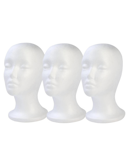 Cabeza de Peluca BALABALA 3 Pcs Soporte Estireno 28 cm
