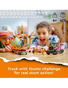 LEGO City Stuntz Camión Acrobático y Anillo de Fuego 60357 2